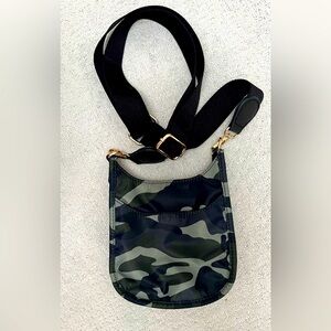 CROSSBODY // Camoflauge, Brass Hardware.